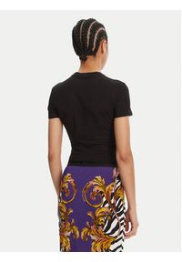 Versace Jeans Couture T-Shirt 78HAHC05 Czarny Slim Fit. Kolor: czarny. Materiał: bawełna #3