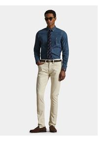 Polo Ralph Lauren Koszula Core Replen 710548539 Granatowy Slim Fit. Typ kołnierza: polo. Kolor: niebieski. Materiał: bawełna #4