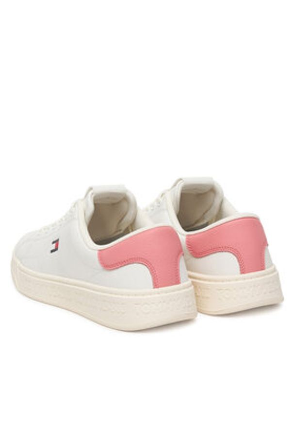 Tommy Jeans Sneakersy Tjw Script Cupsole EN0EN02960 Biały. Kolor: biały. Materiał: skóra