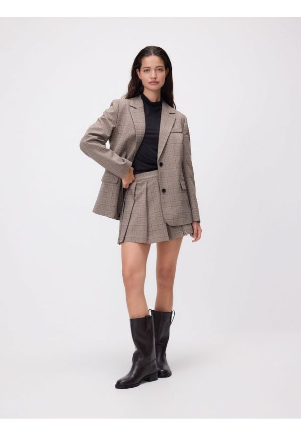 Reserved - Spódnico-szorty w kratę - wielobarwny. Materiał: tkanina, wiskoza