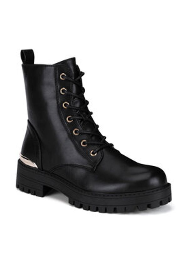 DeeZee Trzewiki HY13202-7 Czarny. Kolor: czarny. Materiał: materiał