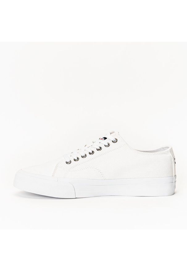 Tenisówki męskie Tommy Jeans Long Lace Up Vulc (EM0EM00659-YBR). Kolor: biały. Styl: młodzieżowy