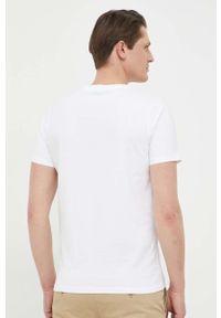 Karl Lagerfeld t-shirt bawełniany kolor biały z nadrukiem. Kolor: biały. Materiał: bawełna. Wzór: nadruk #2