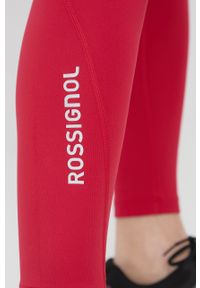 Rossignol legginsy sportowe damskie kolor różowy gładkie. Kolor: różowy. Materiał: skóra, dzianina, materiał. Wzór: gładki. Styl: sportowy #2