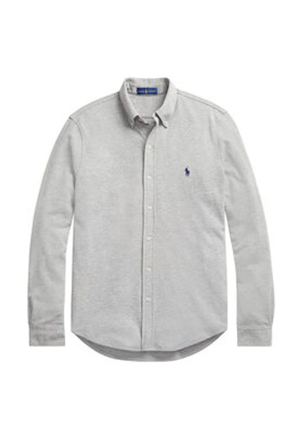 Polo Ralph Lauren Koszula 710654408 Szary Regular Fit. Typ kołnierza: polo. Kolor: szary. Materiał: bawełna