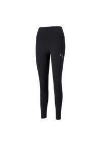 Puma - Legginsy Damskie 848196 Z Wysoką Talią. Kolor: czarny. Sport: turystyka piesza