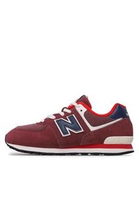 New Balance Sneakersy GC574NX1 Bordowy. Kolor: czerwony. Materiał: skóra. Model: New Balance 574 #6