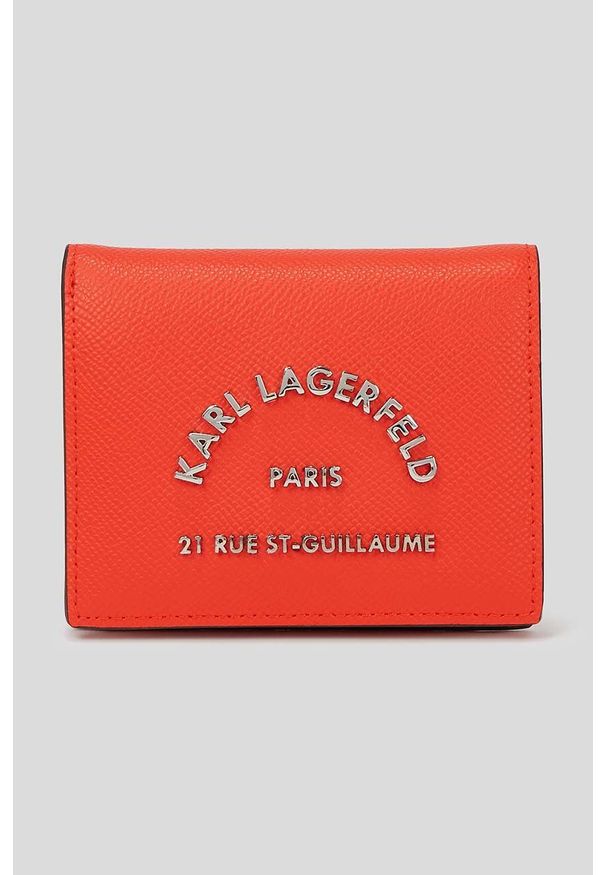 Karl Lagerfeld portfel damski kolor czerwony. Kolor: czerwony. Materiał: poliester