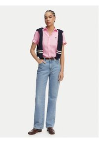 Polo Ralph Lauren Koszula 211973366501 Różowy jasny Regular Fit. Typ kołnierza: polo. Kolor: różowy. Materiał: len #6