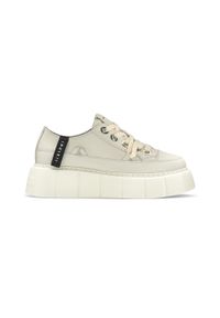 Inuikii LEATHER MATILDA LOW Sneakersy damskie. Okazja: na co dzień. Kolor: kremowy. Materiał: guma, jeans, skóra. Szerokość cholewki: normalna. Sezon: lato