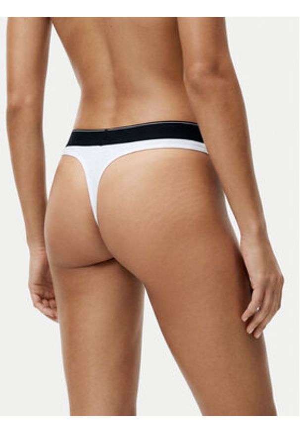 Calvin Klein Underwear Stringi LV00QF8813 Biały. Kolor: biały. Materiał: syntetyk