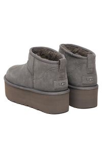 Ugg Śniegowce W Classic Ultra Mini Platform 1135092 Szary. Kolor: szary. Materiał: skóra, zamsz. Obcas: na platformie #5
