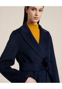 Luisa Spagnoli - LUISA SPAGNOLI - Wełniany płaszcz Scudo. Kolor: niebieski. Materiał: wełna. Styl: klasyczny #4