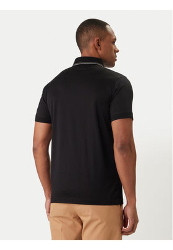 Karl Lagerfeld - KARL LAGERFELD Polo 745002 562200 Czarny Regular Fit. Typ kołnierza: polo. Kolor: czarny. Materiał: bawełna
