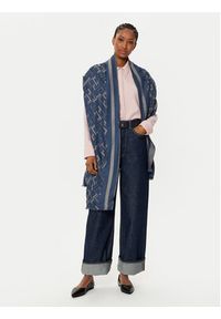 TOMMY HILFIGER - Tommy Hilfiger Szal Distinct Jacquard Scarf AW0AW16372 Niebieski. Kolor: niebieski. Materiał: wiskoza, materiał #3