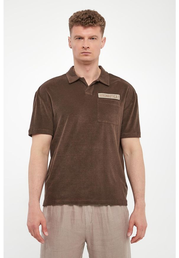 Aeronautica Militare - Polo męskie AERONAUTICA MILITARE. Typ kołnierza: polo