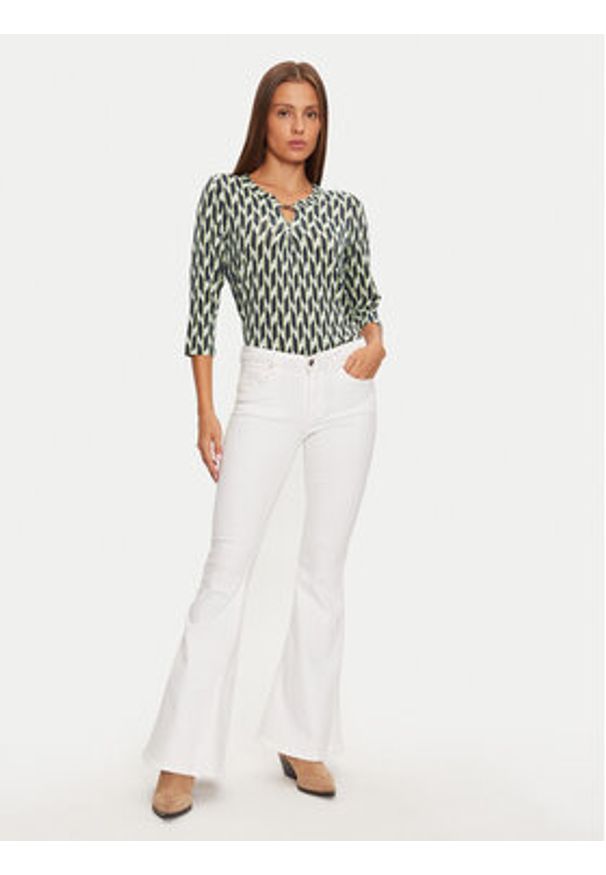 Olsen Bluzka 11104899 Zielony Regular Fit. Kolor: zielony. Materiał: wiskoza
