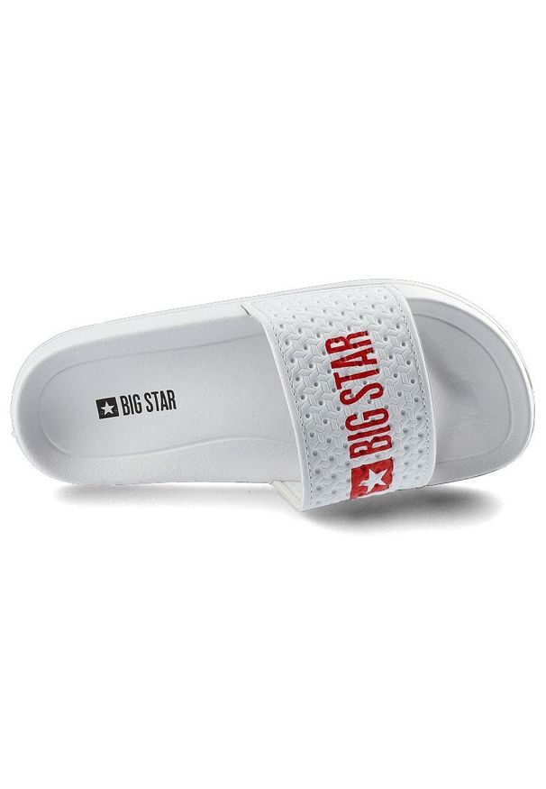 Big-Star - Białe Klapki Big Star Dziecięce Buty Wodoodporne. Okazja: na co dzień. Kolor: biały. Materiał: materiał. Wzór: napisy, aplikacja. Styl: wakacyjny, casual