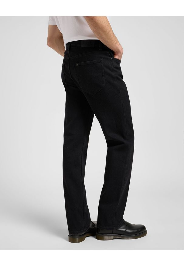 Lee - MESKIE SPODNIE LEE X STRAIGHT MIDNIGHT BLACK 112371282