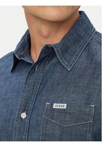 Guess Koszula M6YH44 D1297 Granatowy Regular Fit. Kolor: niebieski. Materiał: bawełna #5