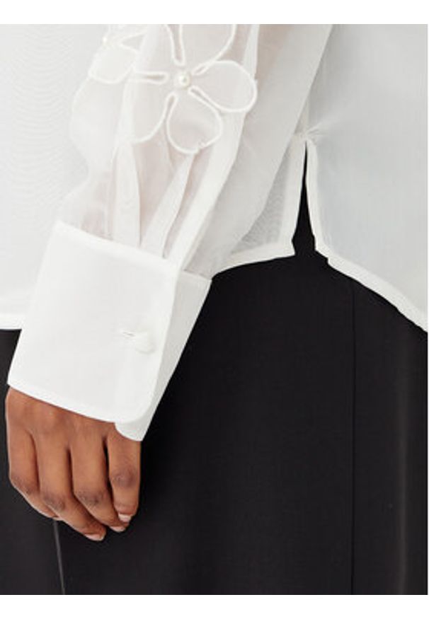 French Connection Koszula 72YAV Biały Regular Fit. Kolor: biały. Materiał: syntetyk