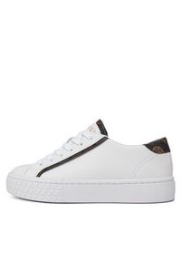 Guess Sneakersy Pardie6 FLJPR6 ELE12 Biały. Kolor: biały. Materiał: skóra