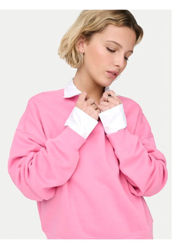 only - ONLY Bluza Best 15338727 Różowy Regular Fit. Kolor: różowy. Materiał: bawełna