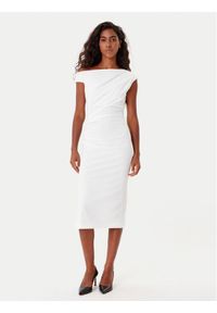 Rinascimento Sukienka koktajlowa CFC0125334003 Biały Slim Fit. Kolor: biały. Materiał: syntetyk. Styl: wizytowy