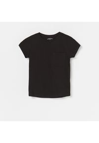 Reserved - Koszulka z bawełny organicznej - Czarny. Kolor: czarny. Materiał: bawełna #1