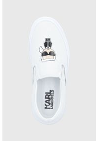 Karl Lagerfeld tenisówki KAMPUS III KL60300.911 damskie kolor biały. Nosek buta: okrągły. Kolor: biały. Materiał: guma #3