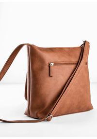 bonprix - Torebka na ramię z dekoracyjną torebką zewnętrzną. Kolor: brązowy. Materiał: skórzane. Rodzaj torebki: na ramię #2