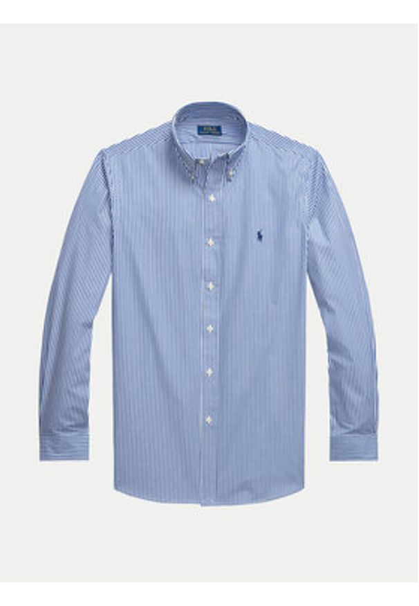Polo Ralph Lauren Koszula 710928255008 Niebieski Custom Fit. Typ kołnierza: polo. Kolor: niebieski. Materiał: bawełna