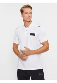 EA7 Emporio Armani Polo 6RPF78 PJBVZ 1100 Biały Regular Fit. Typ kołnierza: polo. Kolor: biały. Materiał: bawełna