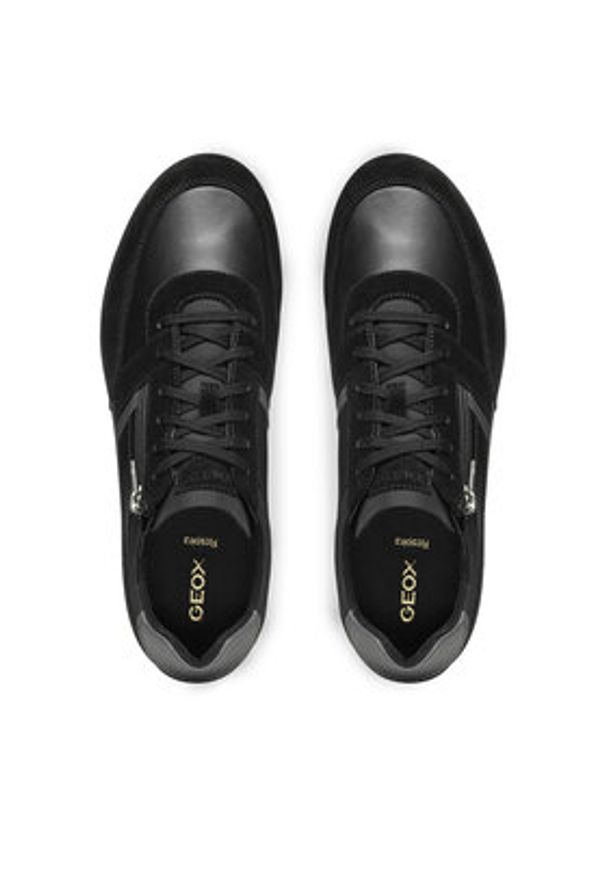 Geox Sneakersy U Renan U554GA 02285 C9999 Czarny. Kolor: czarny. Materiał: zamsz, skóra
