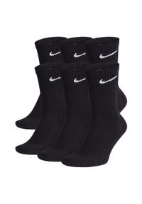 Nike - Skarpety Unisex Adult Everyday Cushioned (zestaw 6 Sztuk). Kolor: czarny. Sport: turystyka piesza