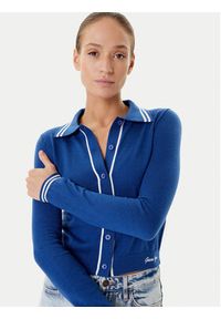 Guess Jeans Kardigan W5YR32 Z3HO2 Niebieski Regular Fit. Kolor: niebieski. Materiał: syntetyk #3