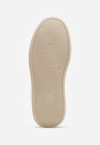 Born2be - Beżowo-Brązowe Sneakersy Kultowe Tenisówki na Platformie z Koturnem Elisara. Okazja: na spacer. Kolor: brązowy. Materiał: jeans. Obcas: na koturnie. Sport: turystyka piesza #4