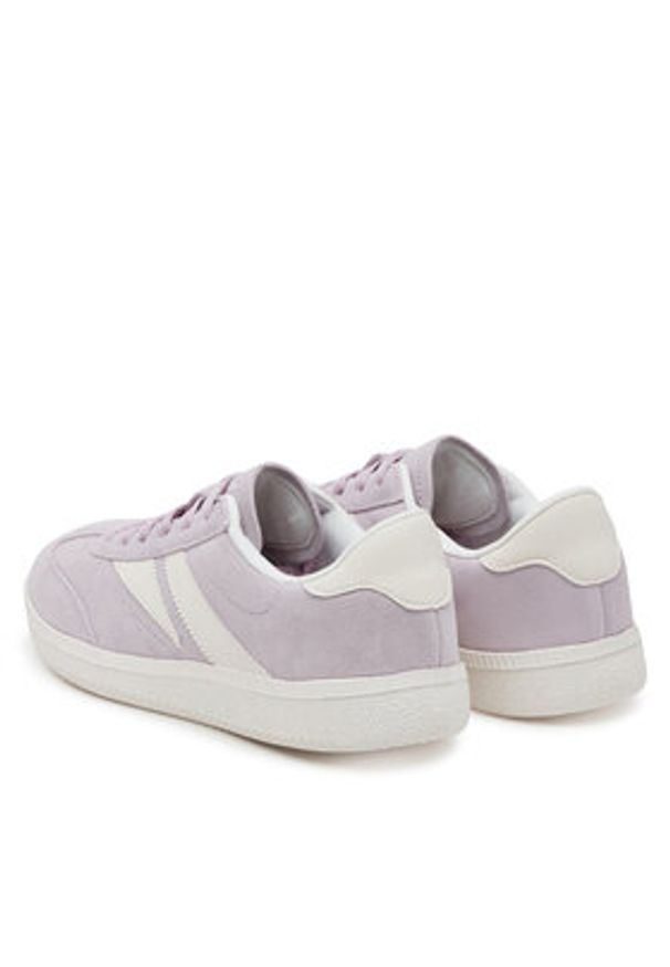 Leaf Sneakersy LAKKA301R Fioletowy. Kolor: fioletowy. Materiał: skóra, zamsz