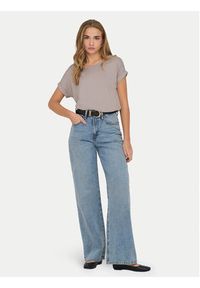 only - ONLY T-Shirt Moster 15106662 Beżowy Loose Fit. Kolor: beżowy. Materiał: wiskoza #3