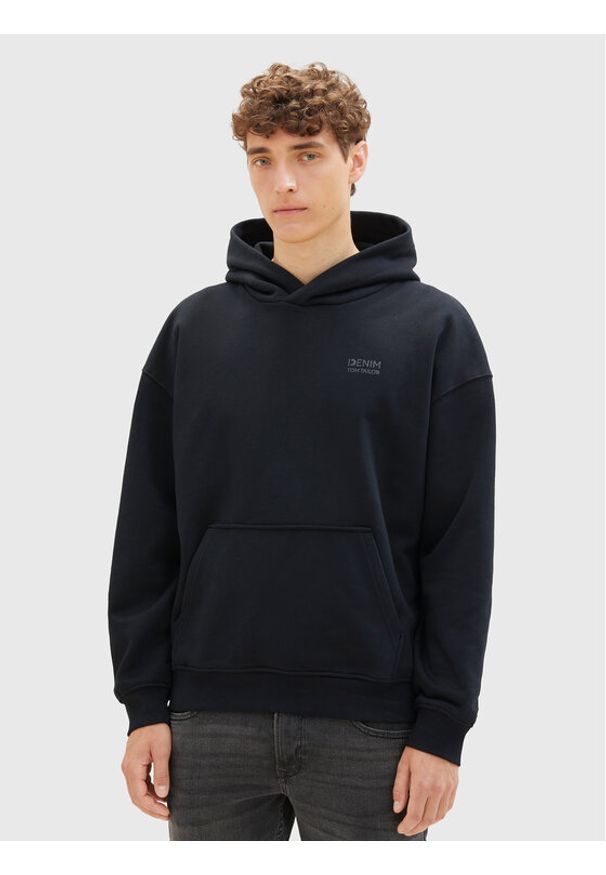 Tom Tailor Denim Bluza 1037623 Czarny Regular Fit. Kolor: czarny. Materiał: syntetyk