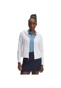 Damska bluza zapinana na zamek Under Armour Drive. Typ kołnierza: golf. Kolor: biały. Styl: sportowy #1