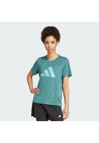 Adidas - Koszulka Run It. Kolor: niebieski. Materiał: materiał. Sport: bieganie