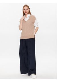 GANT - Gant Sweter 4805190 Beżowy Regular Fit. Kolor: beżowy. Materiał: bawełna #3
