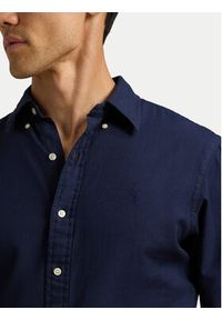 Polo Ralph Lauren Koszula 710960611001 Granatowy Custom Fit. Typ kołnierza: polo. Kolor: niebieski. Materiał: bawełna #4