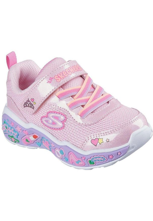 skechers - Adidasy Skechers Play Scene - Fun Squ, Dzieci. Okazja: na uczelnię. Kolor: różowy. Materiał: materiał. Model: Skechers Sport. Sport: joga i pilates