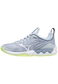 Damskie buty do piłki ręcznej Mizuno Wave Luminous Wos. Kolor: szary, biały, wielokolorowy. Model: Mizuno Wave. Sport: piłka ręczna