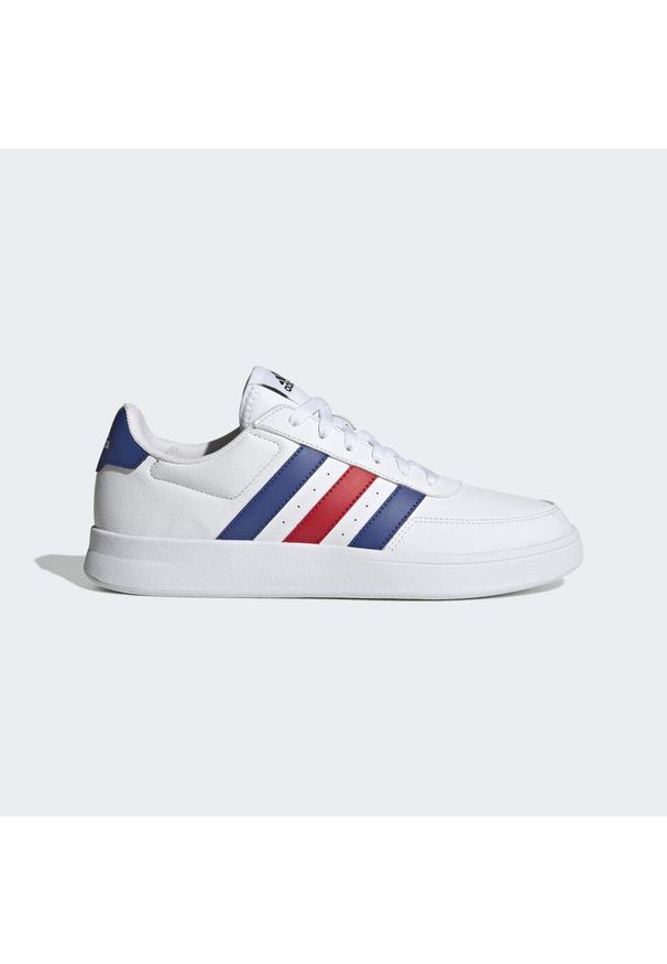 Adidas - Breaknet 2.0 Shoes. Okazja: na co dzień. Kolor: niebieski, biały, czerwony, wielokolorowy. Materiał: materiał. Sport: tenis, turystyka piesza