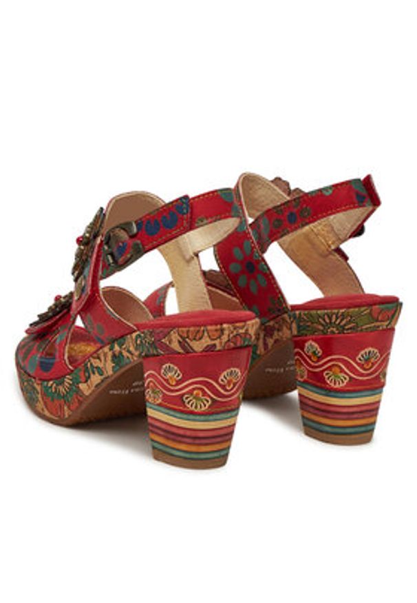 Laura Vita Sandały Nellao 15 Czerwony. Kolor: czerwony. Materiał: skóra