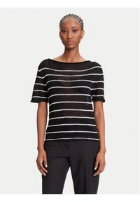 TOMMY HILFIGER - Tommy Hilfiger Sweter WW0WW46522 Czarny Regular Fit. Kolor: czarny. Materiał: syntetyk