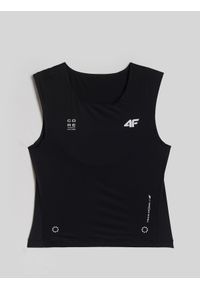 4f - 4F Crop top treningowy szybkoschnący damski - czarny XL. Kolor: czarny. Sport: fitness #1